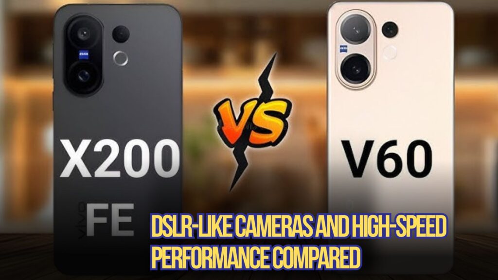 Compare Vivo X200 FE 5G vs Vivo V60 5G smartphones. Discover which Vivo phone is better in terms of display, performance, camera, battery life, and price. Full review with FAQs and buying advice. 